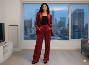 Velvet office type 2 piece set.